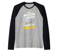 Moon Landing Hoax Conspiracy Fake Cover-Up bufala lunare Maglia con Maniche Raglan