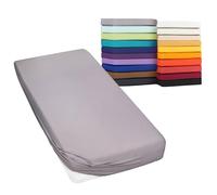 Moon - Lenzuolo con angoli elasticizzati Classic per materassi ad acqua, letti contenitore e Boxspring, 160 g/m², 90 x 200 cm/100 x 220 cm, Grafite