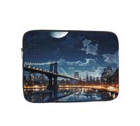 Moon Light New York City Custodia per laptop da 12 pollici, TSA Custodia protettiva antiurto per notebook resistente all'acqua Custodia per il trasporto del computer Valigetta Borse da uomo donna
