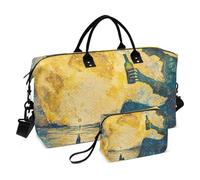 Moon Man, borsone da viaggio, borsa da palestra con borsa portaoggetti, borsa per la notte, per uomini e donne, viaggi, sport, yoga, Multicolore, Taglia unica