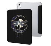 Moon Nature Insect Dragonfly Cute Custodia protettiva compatibile per iPad 10 (11,9 pollici) Custodia protettiva a tre ante per tablet antiscivolo