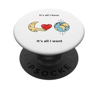 Moon offre un design minimalista dal cuore alla terra PopSockets PopGrip Adesivo
