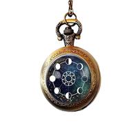 Moon Phases Galaxy Pocket Watch Collana Cosmic Space Gioielli Nebula Gioielli Regali personalizzati