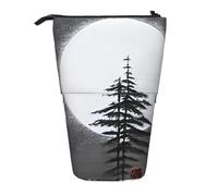 Moon Pine Tree - Astuccio espandibile per matite, in tessuto Oxford multi-design, altezza regolabile, trousse multiuso per cosmetici