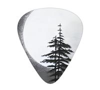 Moon Pine Tree - Confezione da 12 plettri assortiti in celluloide, spessore 0,46 mm, 0,71 mm, 0,96 mm, spessore medio, per chitarra elettrica acustica e ukulele