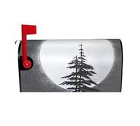 Moon Pine Tree - Coperture magnetiche per cassette postali di dimensioni standard, 53,3 x 45,7 cm, copertura per cassetta delle lettere primaverile ed estate, decorazione per casa, giardino, cortile