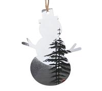 Moon Pine Tree - Decorazione in legno a forma di pupazzo di neve, design alla moda, 6 pezzi, adatto per la decorazione della casa