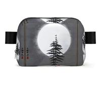 Moon Pine Tree - Marsupio impermeabile per uomo e donna, regolabile, da viaggio, leggero, per corsa, palestra