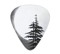 Moon Pine Tree plettri per chitarra, 12 pezzi, materiale ABS, bordi lisci, sensazione confortevole, 3 spessori opzionali