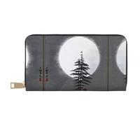 Moon Pine Tree Portafoglio Portamonete Portatile Alla Moda e Versatile Lungo Può contenere Cellulari Monete Chiavi