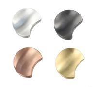 Moon - Poggia-bacchette a forma di cucchiaio, forchetta semicircolare, decorazione per tavolo da cucina, facile da pulire (1 nero, 1 argento, 1 oro e 1 oro rosa)