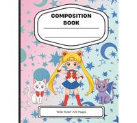 Moon Princess Wide Ruled Composition Notebook: 120 Pages • 7.5 x 9.25 Glossy Cover • Cute Moon & Magical Girl Inspired Writing Notebook for School, Journaling & Creative Writing