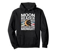 Moon Reader Book La Mamma Legge Oltre la Mezzanotte Felpa con Cappuccio