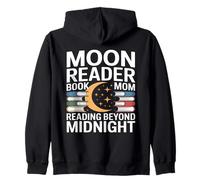 Moon Reader Book La Mamma Legge Oltre la Mezzanotte Felpa con Cappuccio