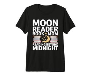 Moon Reader Book La Mamma Legge Oltre la Mezzanotte Maglietta Premium