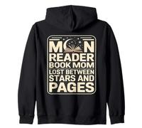 Moon Reader Libro Mamma Perso tra Stelle E Pagine Felpa con Cappuccio