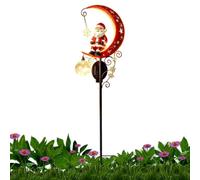 Moon Santa Solar Stakes - Waterproof Lantern, Christmas Garden Light, Holid