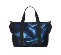 Moon Stars and Planets - Borsa da viaggio con stampa di stelle e pianeti, borsa a tracolla per palestra, weekend e viaggi d'affari, leggera