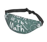 Moon Stars and Planets Marsupio a tracolla per donne e uomini, grande marsupio alla moda per viaggi, corsa, marsupio unisex, Parola lezione di matematica, Taglia unica