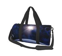 Moon Stars And Planets Print Duffel Bag Pernottamento Bag Grande Capacità Pieghevole Unisex Borsa da Palestra Per Viaggi All'Aperto, Nero, Taglia Unica, Nero , Taglia unica