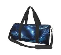 Moon Stars and Planets Print Round - Borsa da viaggio di grande capacità, multifunzione, con stampa di stelle e pianeti, Nero , Taglia unica