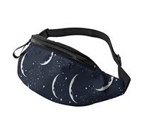 Moon Stars Pattern per uomo Donna Cintura regolabile alla moda per corsa all'aperto Allenamento Viaggi Escursionismo