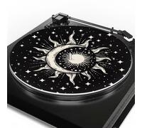 Moon Sun - Tappetino per giradischi riduce le vibrazioni per una migliore chiarezza del suono, per la riproduzione di dischi in vinile, antistatico, lavorato con precisione, compatibile con giradischi