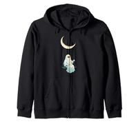 Moon Swing Ghost Shirt Spooky Cute Night Ottobre Felpa con Cappuccio