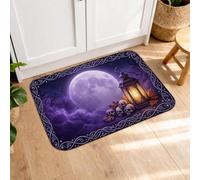 Moon Tappetino da cucina per pavimento, fantasioso gotico cappello da strega nuvole viola lavabile morbido spesso tappetino decorativo per lavello, lavanderia, bagno e ingresso, 50 x 79 cm