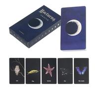 MOON TAROT DECK, Abstract Art, 48 Card Tarto Set, Strumento di lettura e meditazione spirituale con guida per la consapevolezza Self Discovery Past Life Insights Future Previsions, 4.06x2.36 pollic