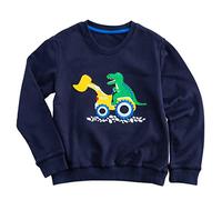 Moon Under the Bridge Felpa girocollo in cotone da ragazzo, Dino Digger, 1-2 Años