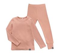 Moon Under the Bridge Pigiama unisex in cotone con vestibilità aderente, rosa, 1-2 Anni