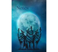 Moon Wolf Trio Notebook: A5, 6" x 9" Dotted Notebook for Jotting Down Ideas, Note Taking, To Do Lists Journaling etc.