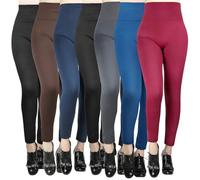 Moon Wood 7 Pezzi Leggings Donna Invernali Termici Vita Alta Fleece Leggins Push Up Morbidi ed Elastici Pantacollant Sportivi o Casual