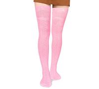 Moon Wood Calze Autoreggenti Donna Lunghe Cotone Termico Calze Alte Sopra Ginocchio Spesse Calde Stile Sexy Stivali San Valentino Rosa