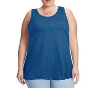 Moon Wood Canotta Donna Estive Oversize, Canottiera Donna Cotone Elasticizzata, Canot Sportiva Palestra, Elegante Girocollo T-Shirt Slim Fit,Azul Marino,4XL