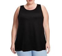 Moon Wood Canotta Donna Estive Oversize, Canottiera Donna Cotone Elasticizzata, Canot Sportiva Palestra, Elegante Girocollo T-Shirt Slim Fit,Negra,4XL