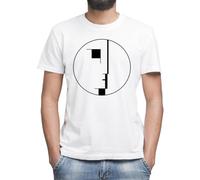 Moonai Bauhaus Black Logo T-Shirt Classica da Uomo Girocollo Maniche Corte Medium
