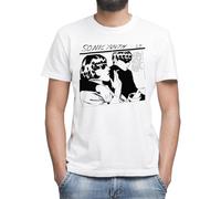 Moonai Goo Sonic Youth T-Shirt Grigio Classica da Uomo Girocollo Maniche Corte Large