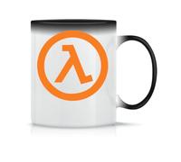 Moonai Half Life Logo Tazza da Tè da Caffè in Ceramica Classica Magica Bianca Nera Rosa 330ml