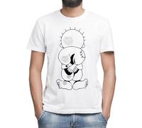 Moonai Handala T-Shirt Classica da Uomo Girocollo Maniche Corte X-Large