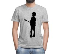 Moonai Robert Cure Smith T-Shirt Grigio Classica da Uomo Girocollo Maniche Corte Medium