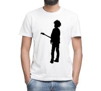 Moonai Robert Cure Smith T-Shirt Grigio Classica da Uomo Girocollo Maniche Corte X-Large
