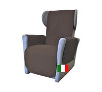 Moonange Copripoltrona 1 posto con Braccioli Seduta 55 cm Impermeabile per Poltrona Antiscivolo Antimacchia Reversibile Antigraffio Antipelo Marrone