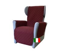 Moonange Copripoltrona 1 posto con Braccioli Seduta 55 cm Impermeabile per Poltrona Antiscivolo Antimacchia Reversibile Antigraffio Antipelo Bordeaux