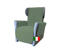 Moonange Copripoltrona 1 posto con Braccioli Seduta 55 cm Impermeabile per Poltrona Antiscivolo Antimacchia Reversibile Antigraffio Antipelo Verde