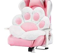 MOONBEEKI Cuscino a forma di zampa di gatto, comodo cuscino in peluche kawaii per sedia da gamer, 71,1 x 61 cm, per pavimento accogliente, sedia kawaii, regalo per ragazza, lavoro, sala da pranzo,