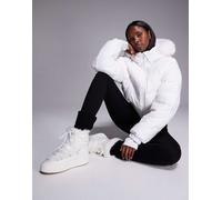 Moonboot - Ltrack - Stivaletti bianchi impermeabili con dettagli in pelliccia sintetica-Bianco 40