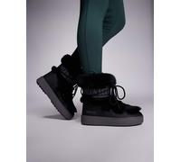 Moonboot - Ltrack - Stivaletti neri impermeabili con dettagli in pelliccia sintetica-Nero 41