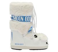 Moonboot - Stivali après-ski foderati in pelliccia sintetica - Moon Boot Icon Little Yeti White - Taglia 23-26 - Bianco